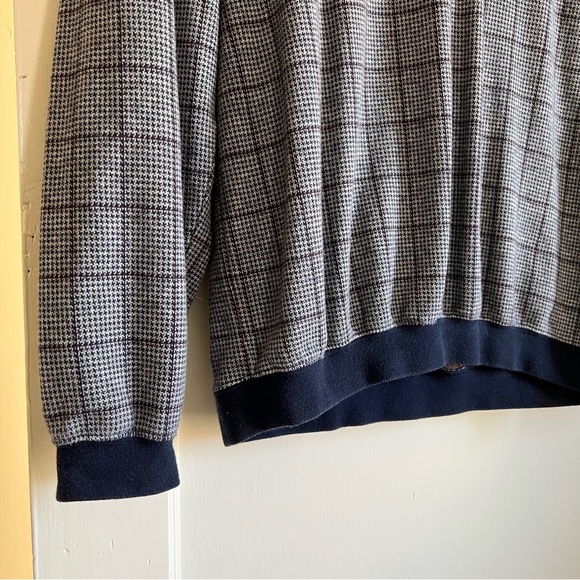 Vintage Pullover 3/4 Button Up Collar Mens Safe Harbor Sportswear Large Plaid - Picture 2 of 7
